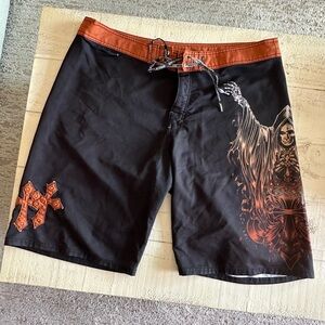 Vintage Affliction Board Shorts | Discontinued MMA Era Design